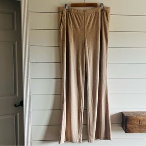 St. John Chic Beige Wide-Leg Pants